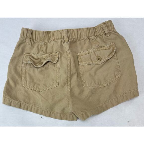 Aerie Khaki Shorts Distressed Chino Cargo Tan Pockets Sunshine - Size XS - Picture 2 of 10